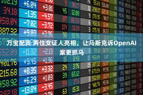 万宝配资 两位女证人亮相，让马斯克诉OpenAI案更抓马